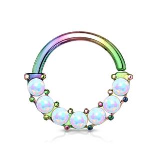K01054-K Piercing kruh s opály, 1,0 x 10 mm