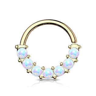 K01054-W Piercing kruh s opály, 1,0 x 10 mm