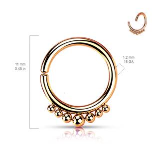 K01060-RD Zlacený piercing kruh 1,2 x 8 mm