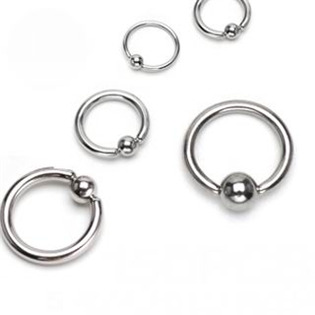 K1015-12114 Piercing - kruh s kuličkou
