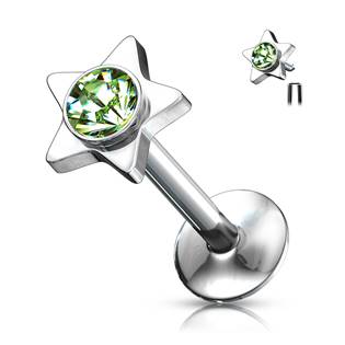 LB01026-E Piercing do brady - labreta hvězda
