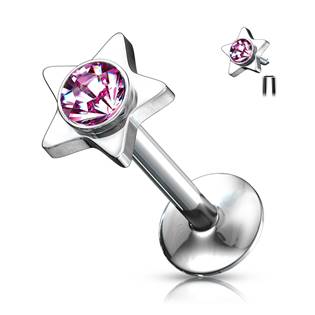 LB01026-K Piercing do brady - labreta hvězda