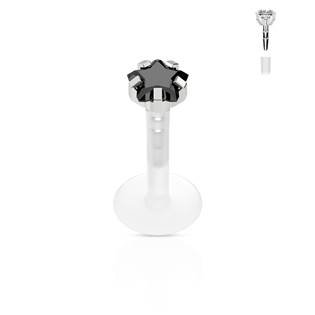 LB01045-1206-03R Piercing do brady - labreta hvězda 3 mm