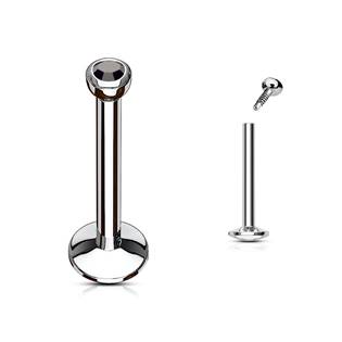 LB1008-1208LB Piercing do brady - labreta, zirkon 2 mm