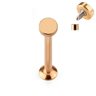 LB1029RD-12064 Zlatý piercing do brady - labreta 1,2 x 6 mm, kolečko 4 mm