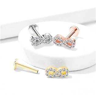 LB1083-1208-GDC Piercing do brady - ležatá osmička 1,2 x 8 mm