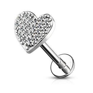 LB1084-1208-GDC Piercing do brady - srdíčko 1,2 x 8 mm