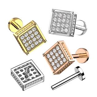 LB1116ST-1206 Piercing do brady se zirkony
