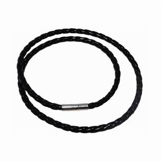 LR1102-45 Splétaná šňůrka na krk černá, tl. 4 mm