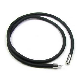 LR1116-030-45 Kaučuková šňůrka na krk černá tl. 3 mm