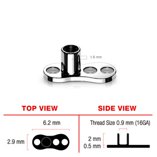 MD026-12025 Microdermal base - kotva, závit 1,2 mm