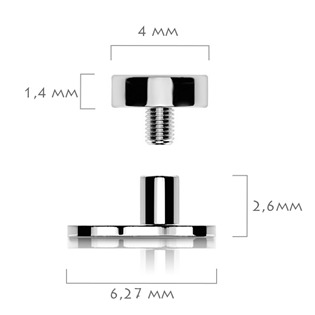 MD027-ST Kompletní microdermal piercing 1,2 mm - placka
