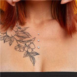 MD030C-05 Kompletní microdermal piercing 1,2 mm - čirý zirkon