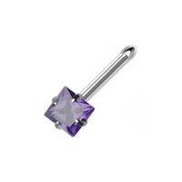 N01076-A Piercing do nosu - čtvercový kamínek 3 x 3 mm