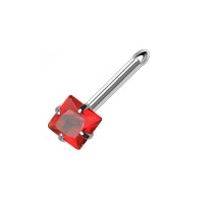N01076-A Piercing do nosu - čtvercový kamínek 3 x 3 mm