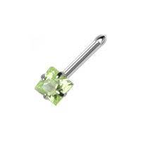 N01076-R Piercing do nosu - čtvercový kamínek 3 x 3 mm