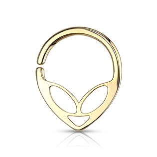 N0112-RD Piercing do nosu - kruh Alien