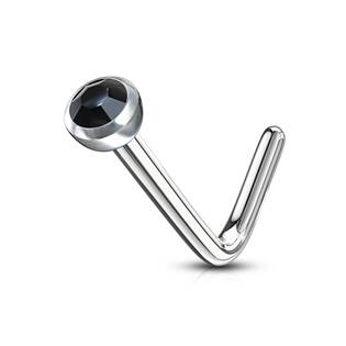 N01149-G Zahnutý piercing do nosu