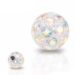 ND01023-08-Q Náhradní kulička s krystaly Swarovski®, 8 mm, závit 1,6 mm
