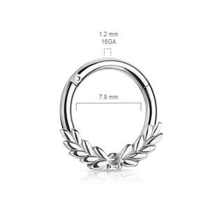 NS0040-ST Ocelový piercing do nosu - tragus / helix / septum