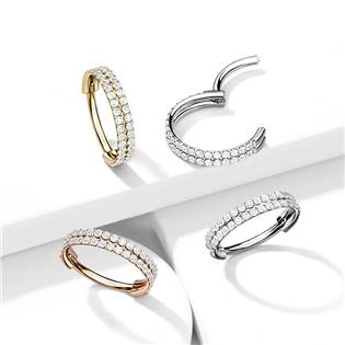 NS0044ST-1208 Kruh se zirkony - helix / cartilage / tragus piercing