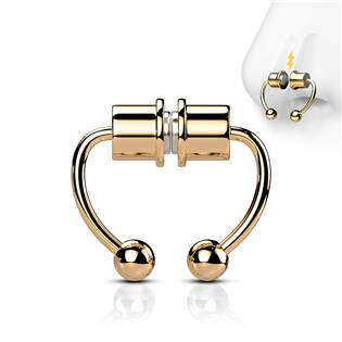 NS0048-RD Zlacený falešný septum piercing do nosu