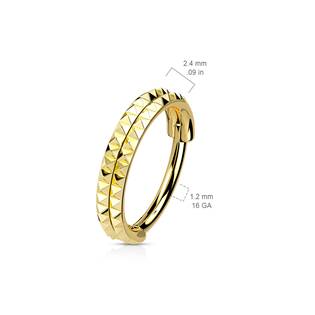 NS0053GD-1208 Segment kruh s hroty - helix / cartilage / tragus piercing