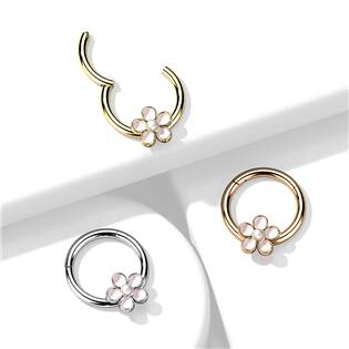 NS0058-ST Segment kruh s kytičkou cartilage piercing 1,2 x 8 mm