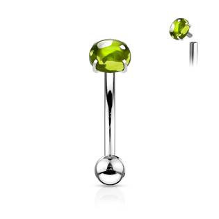 OB0012-P Piercing do obočí s kulatým kamenem