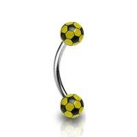 OB01083-A Piercing do obočí - fotbalový míč