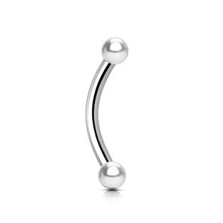 OB1090P-12083 Piercing do obočí - perličky, tyčka 1,2 x 8 mm