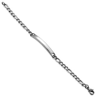 OPA1107 Dámský ocelový náramek s destičkou, délka 14 cm