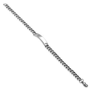 OPA1135 Dámský ocelový náramek s destičkou, délka 18 cm