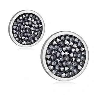 LV6002-GME Ocelové náušnice s krystaly Crystals from Swarovski®, GREY METALISEÉ SK