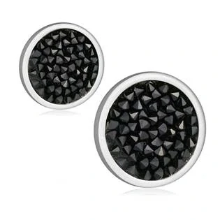 LV6002-JET Ocelové náušnice s krystaly Crystals from Swarovski®, Black Jet SK