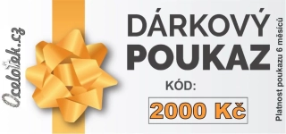 Elektronický dárkový poukaz na šperky v hodnotě 2000 Kč