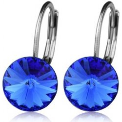 Ocelové náušnice s krystaly Swarovski®, SAPPHIRE sk