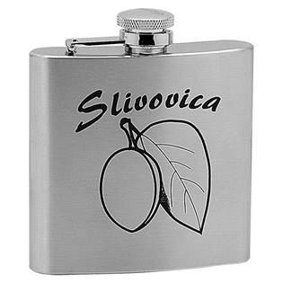 97035 Ocelová kapesní lahev - placatka 180ml v dárkovém balení