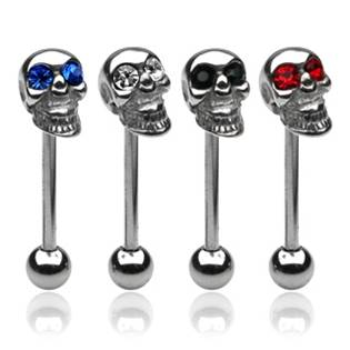 PJ01054-C Piercing do jazyku - lebka