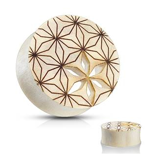 PL01233-14 Plug do ucha Crocodile wood