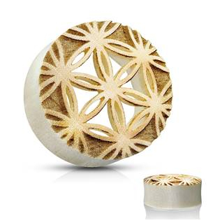 PL01234-12 Děrovaný plug do ucha Crocodile wood