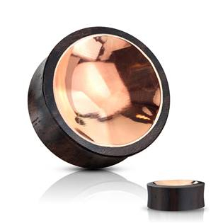 PL01239-10 Dřevěný plug do ucha s mědí