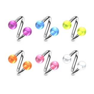 SP01031-O Piercing spirála s a kuličkami