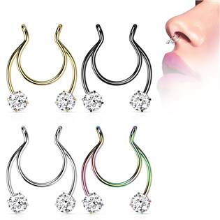 ST0018-W Falešný piercing do nosu - septum