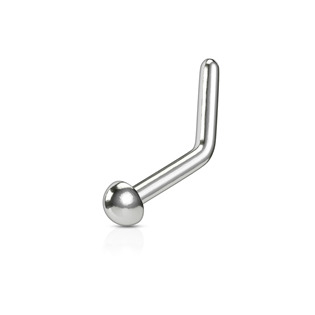 TIT1026-02 Zahnutý piercing do nosu půlkulička - TITAN