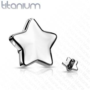 TIT1082 Ozdobná hvězdička dermálu TITAN, závit 1,6 mm, rozměr 4 mm