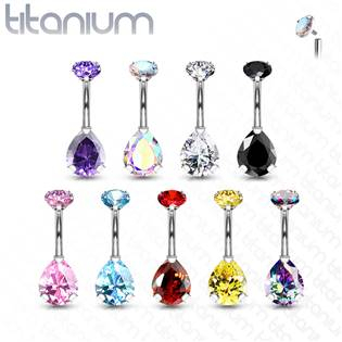 TIT1091-AB Piercing do pupíku kapka - TITAN