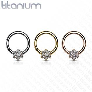 TIT1118-RD Segment kruh - septum piercing TITAN
