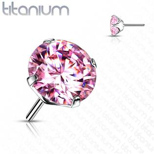 TIT1148P-020 Kamínek k PUSH IN piercing do nosu TITAN