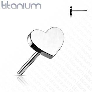 TIT1156-TI Srdíčko k PUSH IN piercingu TITAN